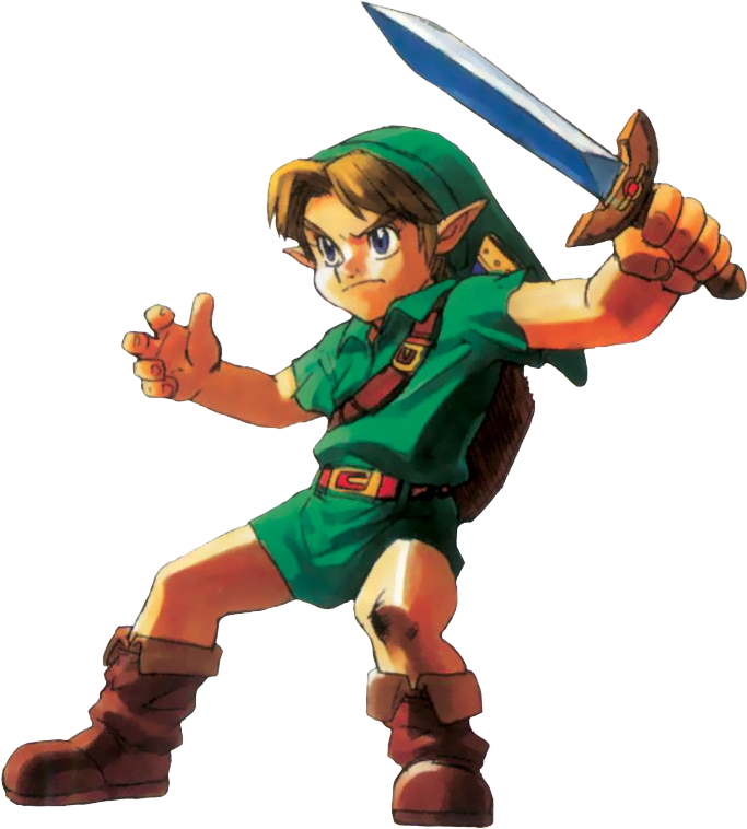 Young Link Ocarina Of Time - Zelda Ocarina Of Time (683x758), Png Download