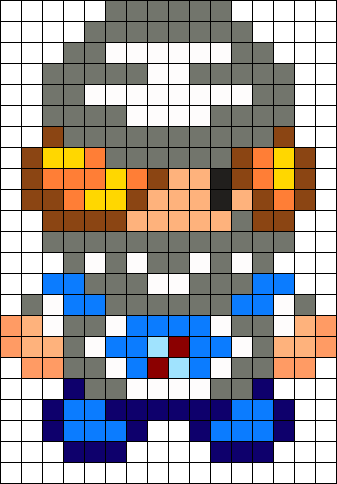 Skeik Legend Of Zelda Ocarina Of Time Perler Bead Pattern - Legend Of Zelda Perler Bead Pattern (337x484), Png Download