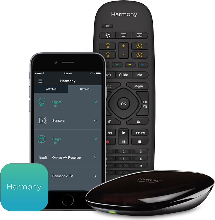 Download How It Works Logitech Side Logitech Harmony Home Control PNG