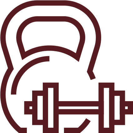 Kettle Bell And Barbell - Brain Train Icon (553x440), Png Download