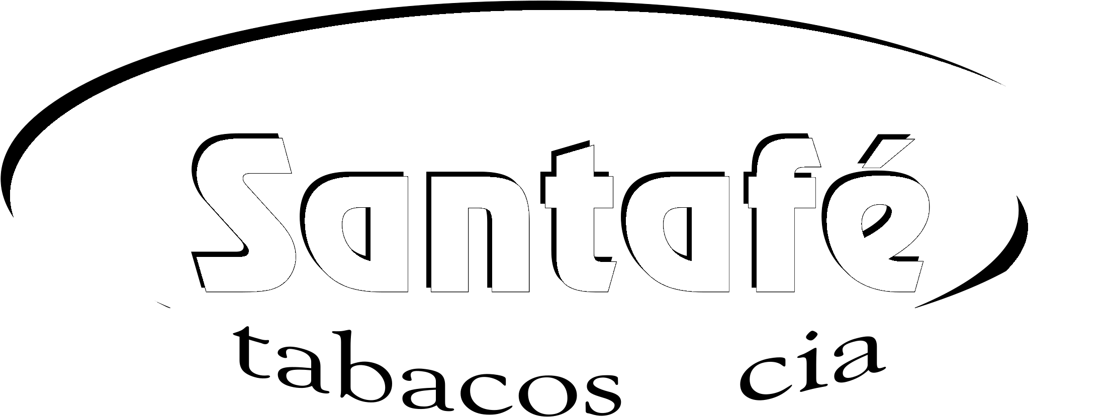 Santafe Tabacos & Cia Logo Black And White - Calligraphy (2400x2400), Png Download