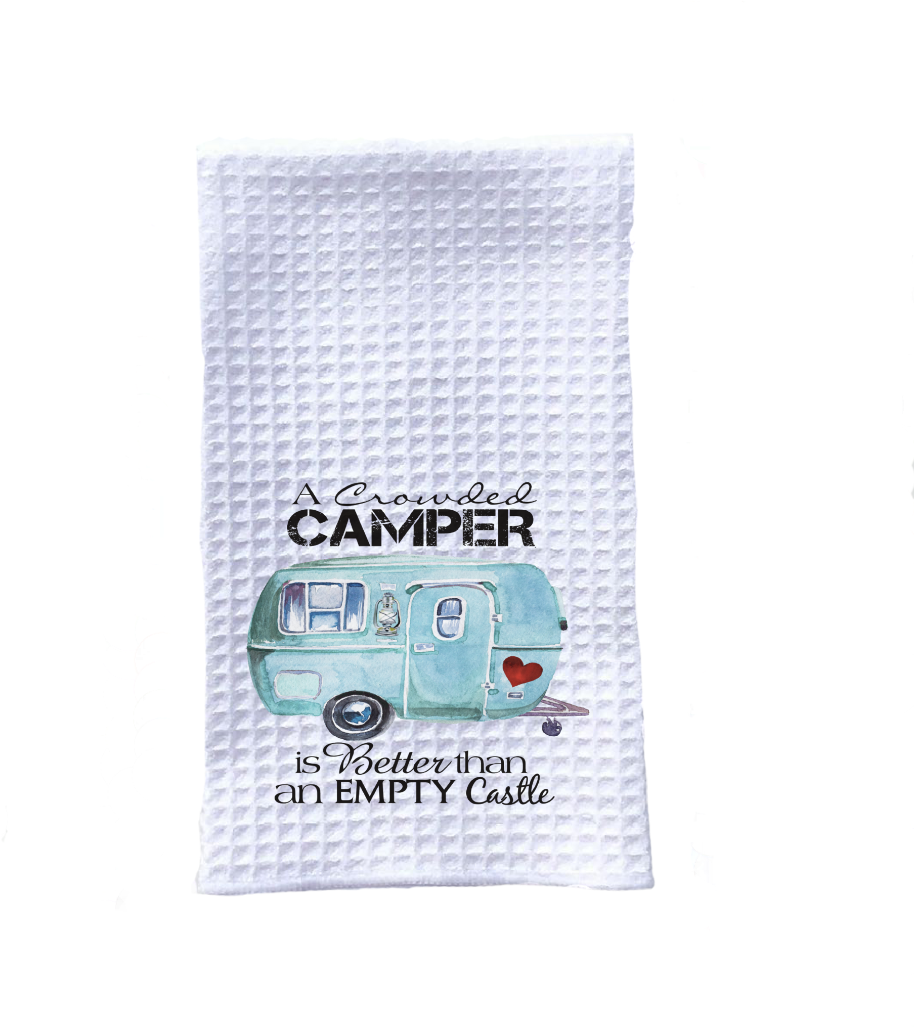 Kitchen Towel Camping Crowded Camper Trailer - Samba (1895x2048), Png Download