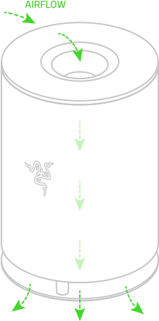 Cylindrical Subwoofer - Razer Nommo Chroma 2.0 Gaming Spkrs (250x550), Png Download