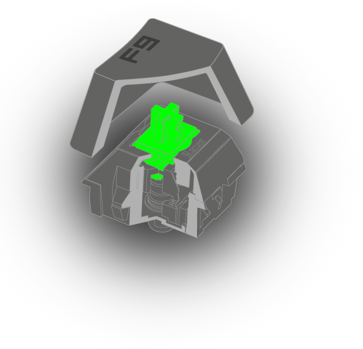 Key2 - Razer Green Switch Inside (516x497), Png Download
