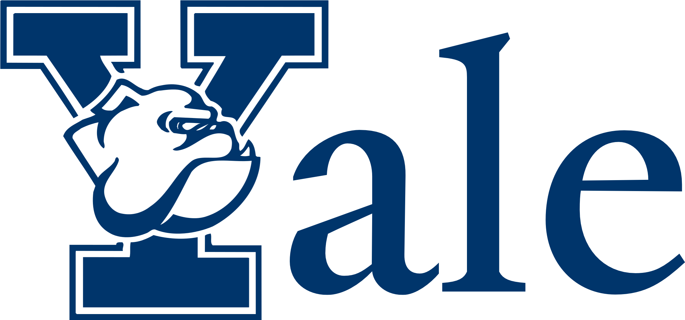 Yale-logo - Yale Bulldogs (2204x1024), Png Download