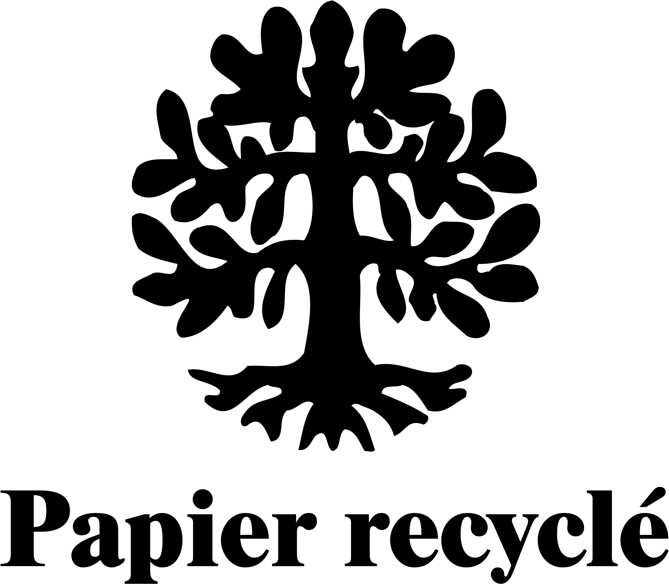 Papier Recycle Logo Png Transparent - Logo Papier Recyclé (2400x2400), Png Download