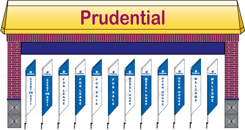 Home > Pvc Yard Sails > Two Panel Stock Logo > Prudential - Electric Blue (960x540), Png Download