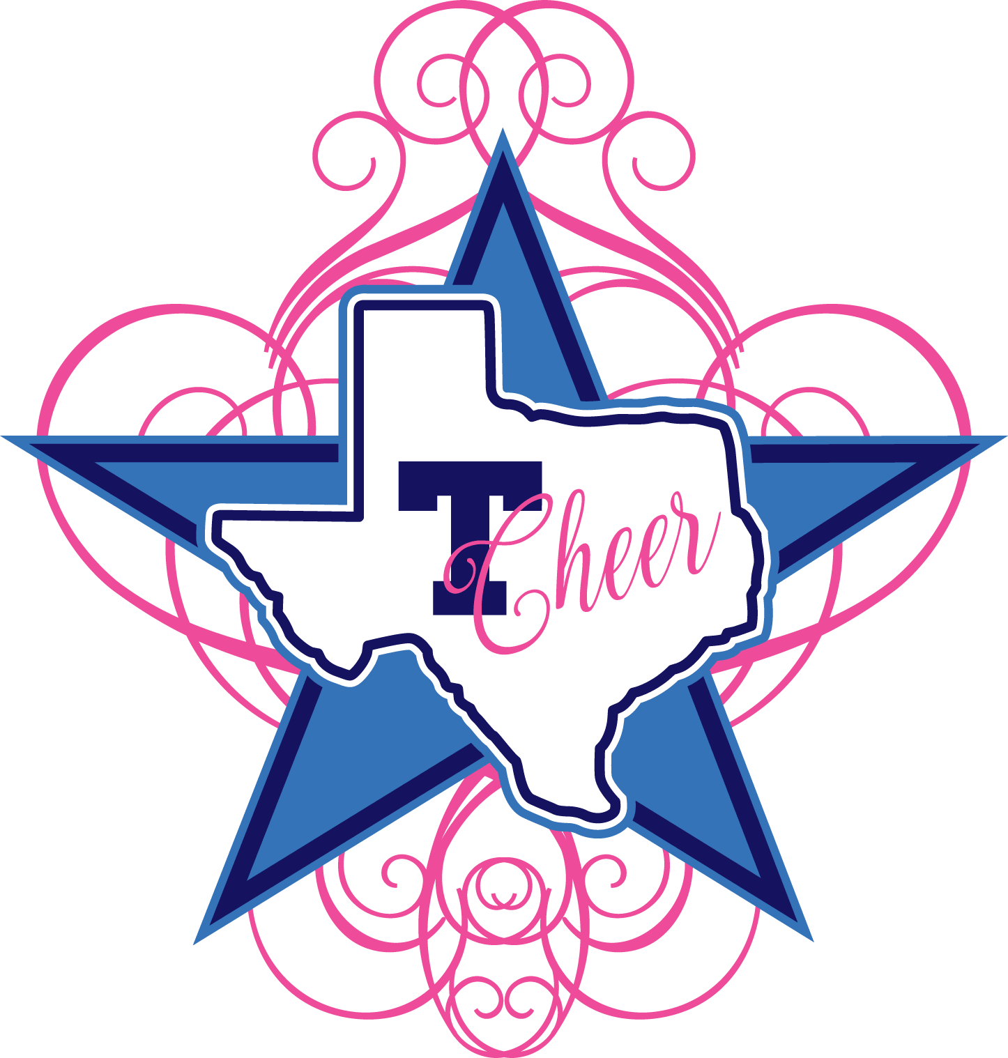 Rockwall Texans Cheerleading Logo Pink-min - Rockwall Texans (1446x1518), Png Download