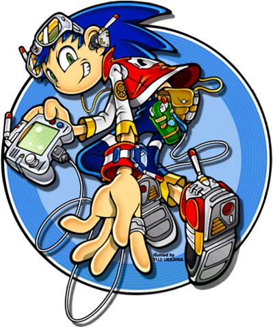 “ Finalfantasyvii - Sonic The Hedgehog Yuji Uekawa (408x488), Png Download