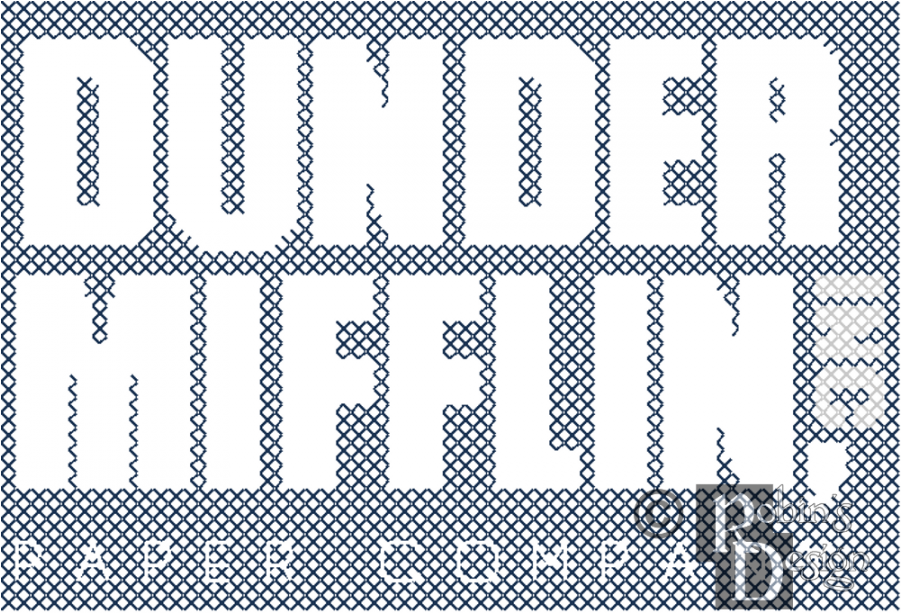 Dunder Mifflin Logo Cross Stitch Pattern For Shirt - Dunder Mifflin Paper Logo (900x900), Png Download