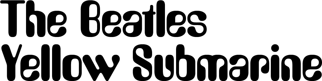 The Beatles 'yellow Submarine' - Beatles Yellow Submarine Logo (1200x300), Png Download