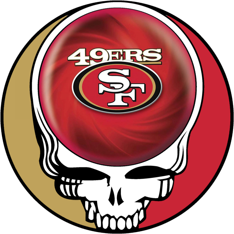 San Francisco 49ers Grateful Dead Stealie - Steal Your Face Pink Floyd (750x750), Png Download