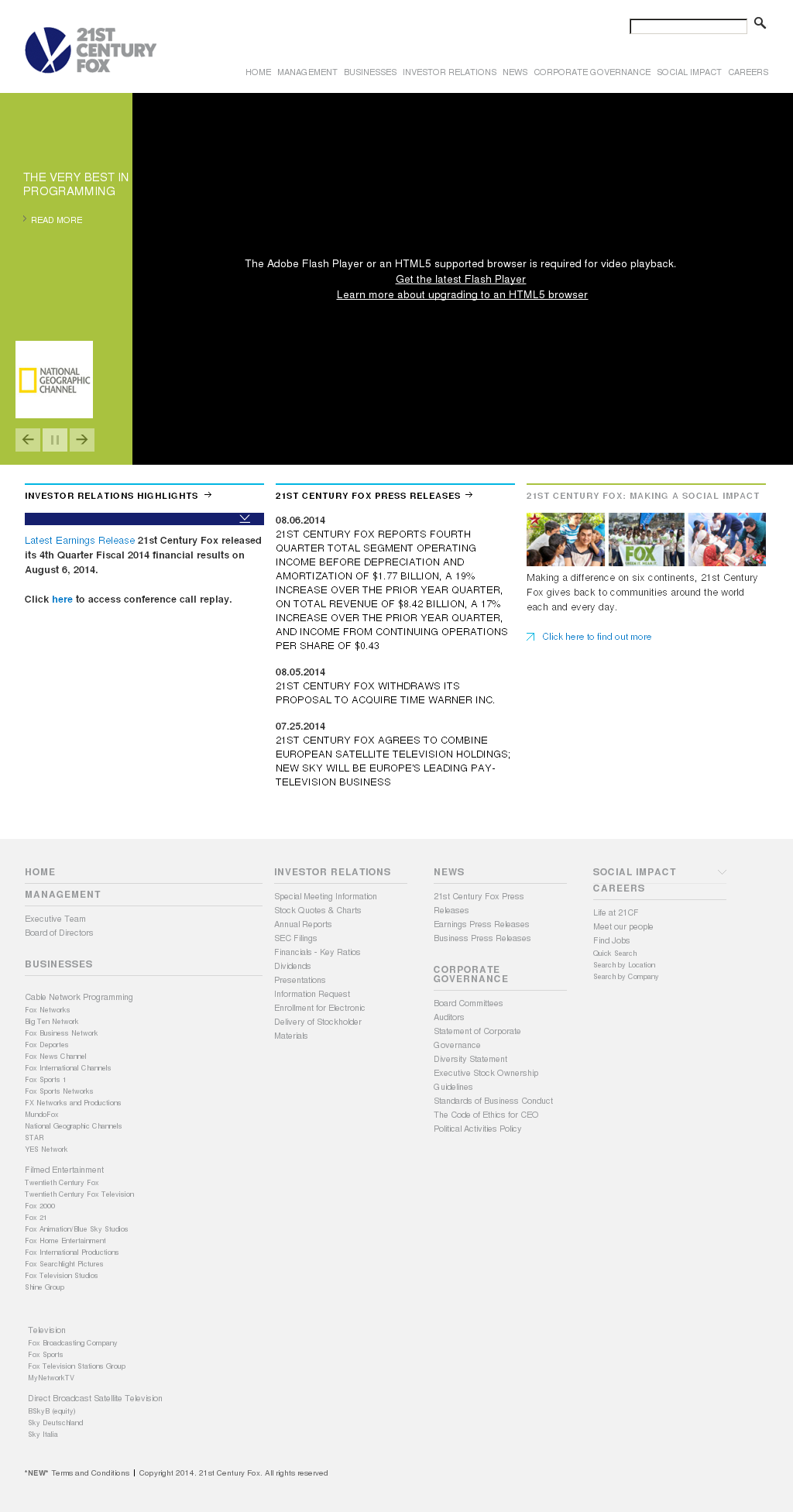 Twenty-first Century Fox Competitors, Revenue And Employees - Web Page (1024x1952), Png Download