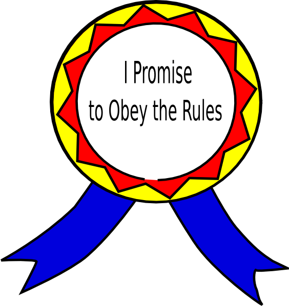 Obey Cliparts - Promise To Obey The Rules (564x598), Png Download