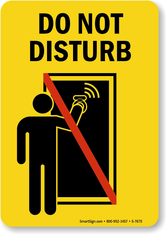 Zoom, Price, Buy - Warning Do Not Disturb (568x800), Png Download