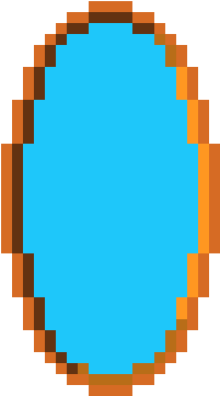Orange Portal - Portal Pixel Art Png (310x410), Png Download