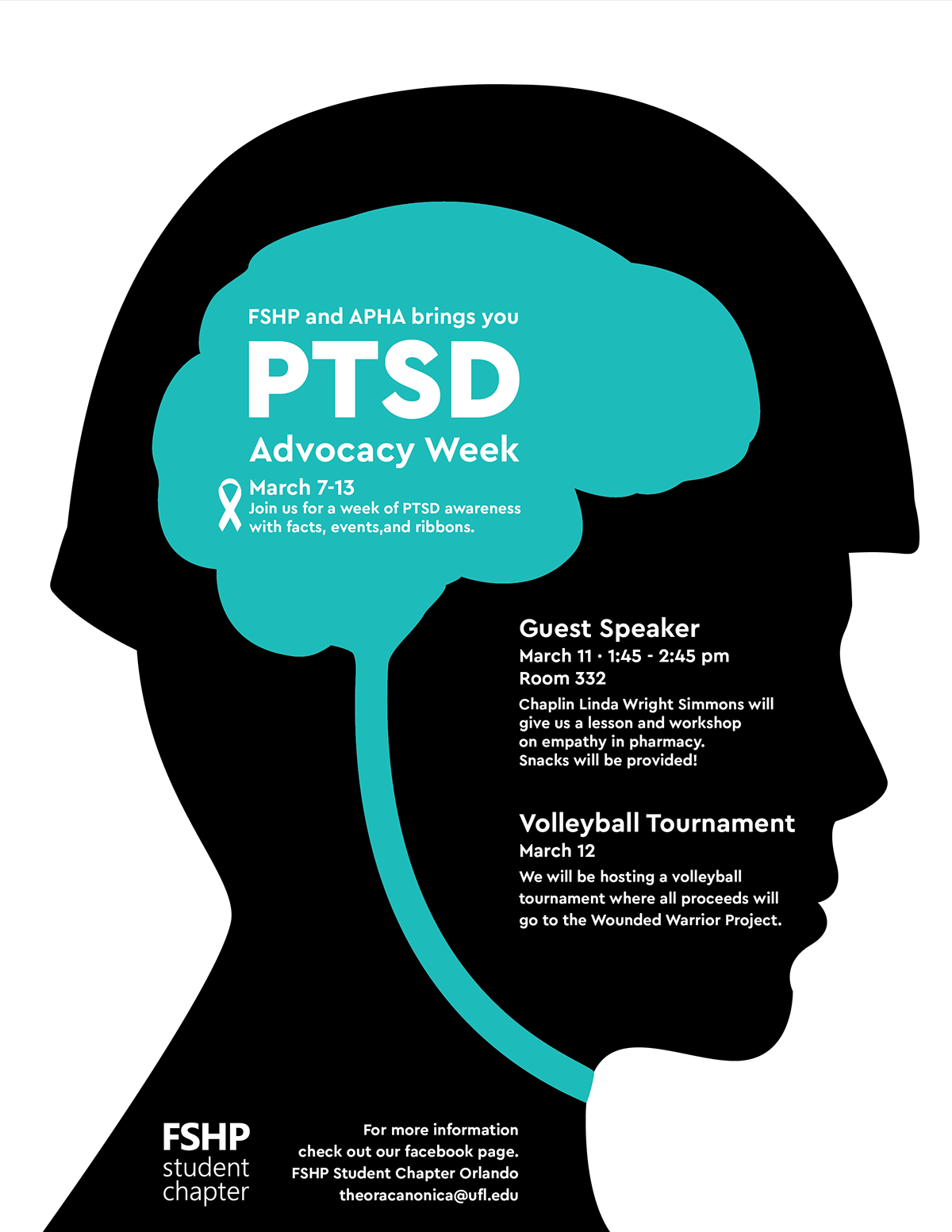 Fshp Logo And Ptsd Flyer On Behance Clip Stock - Ptsd Ribbon Transparent (1200x1553), Png Download