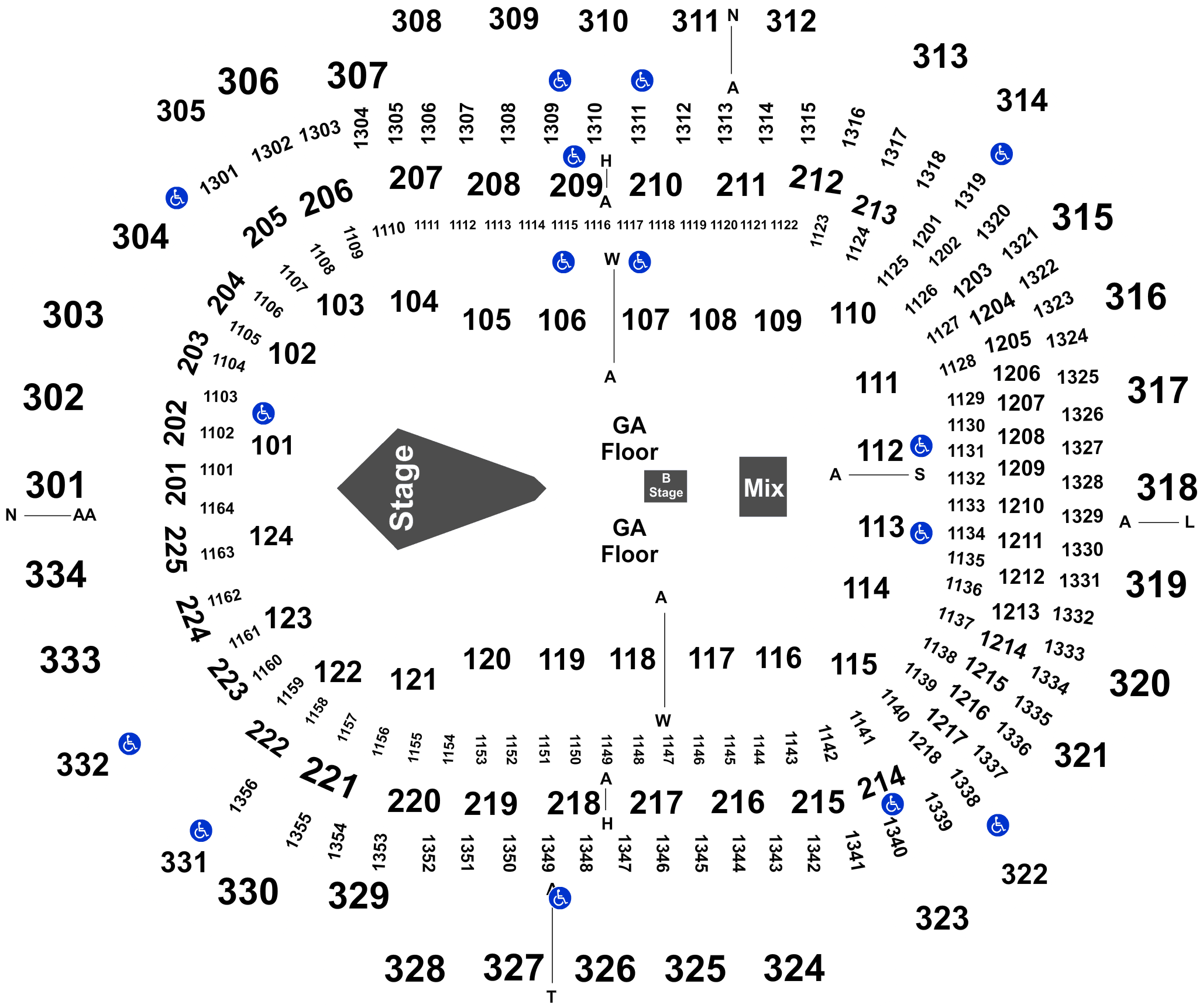 Legend - American Airlines Center Dallas Tx Seats Map (2100x1776), Png Download