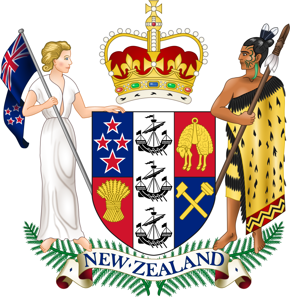 Escudo De New Zealand (1200x1156), Png Download