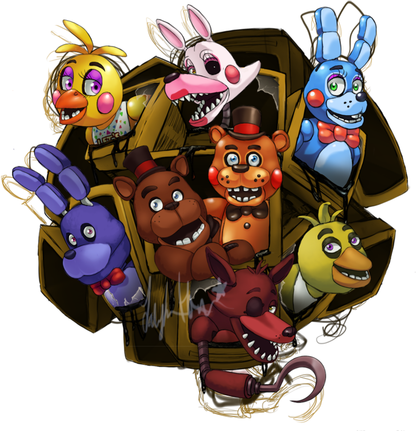 Five Nights At Freddy's 2 By Scittykitty On Deviantart - Five Nights At Freddy's Invitation (877x910), Png Download
