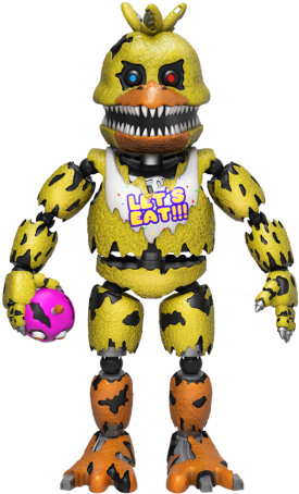 Nightmare Chica Action Figure (560x560), Png Download