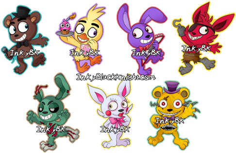 Five Nights At Freddy's Stickers, Coming In Time For - Cartoon (500x333), Png Download