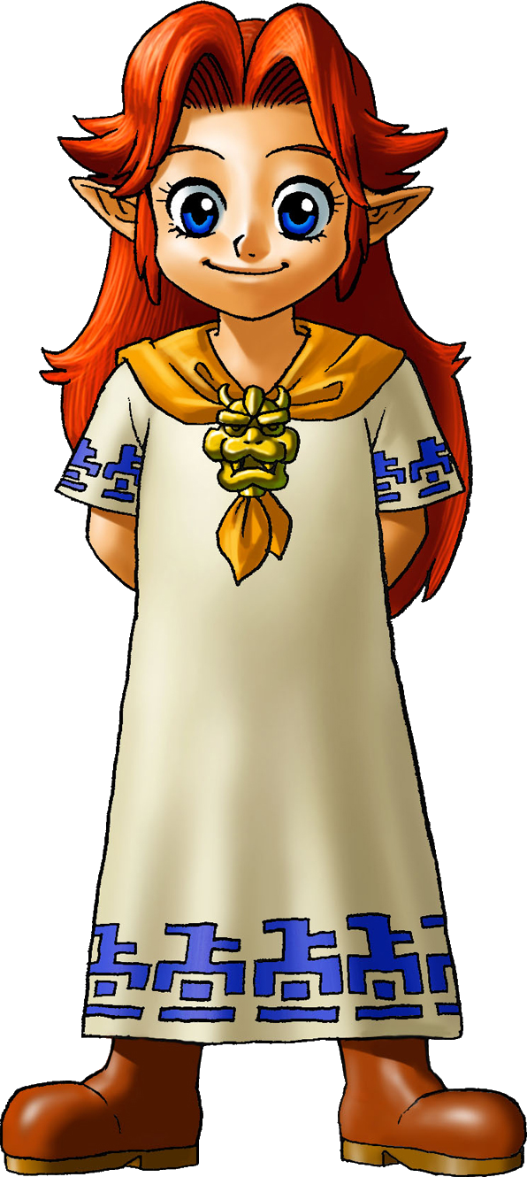 Could Be Based Off Of Malon's - Legend Of Zelda Ocarina Of Time Girl (500x1116), Png Download