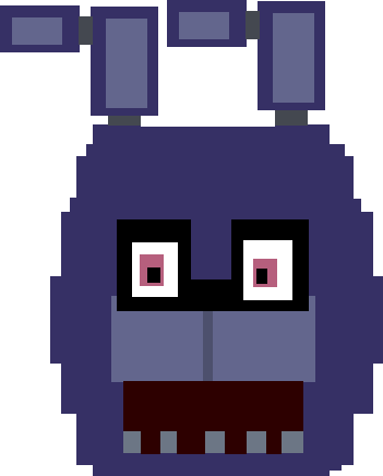 Five Nights At Freddy's Wallpaper Titled Bonnie Pixel - Five Nights At Freddy's Pixel Art Bonnie (351x436), Png Download