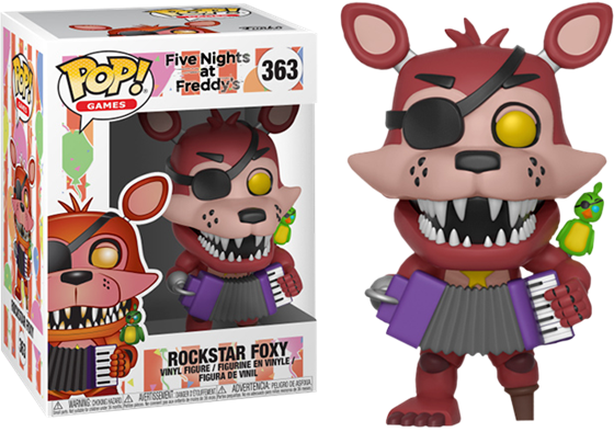תמונה של Five Nights At Freddy's Rockstar Foxy Pop - Rockstar Foxy Funko Pop (560x394), Png Download