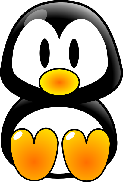 Baby Tux Clip Art At Clker Pingu Clipart - Penguin Clip Art (408x601), Png Download