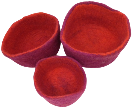 Papoose Red Nesting Bowl Set - Chair (451x390), Png Download