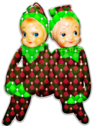 Twin Weird Gnomes - Twin (350x446), Png Download
