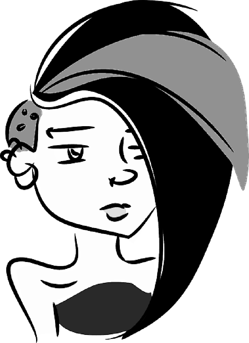 Mb Image/png - Heidi With Blue Hair Fleur Adcock (800x1101), Png Download