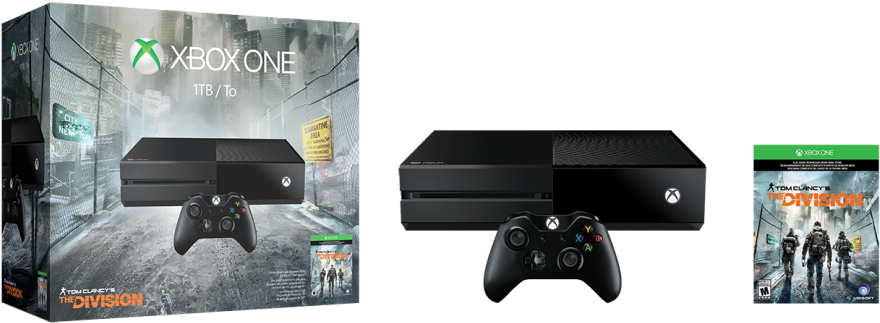 Group Bundle Shot Of The Xbox One Tom Clancys The Division - Xbox One S Division Bundle (940x364), Png Download