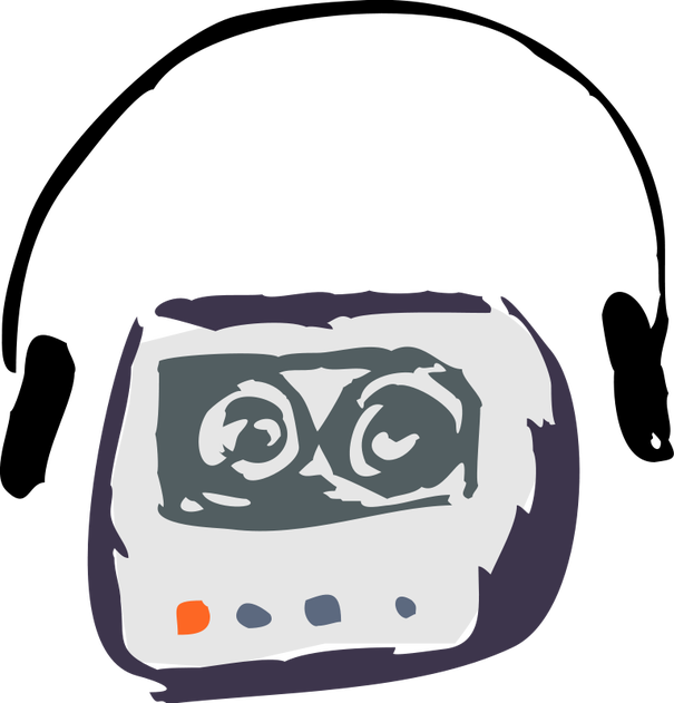 Cassette Recorder - Cassette Player Clip Art (605x631), Png Download