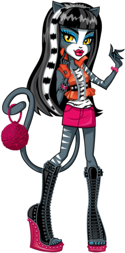 She Is A Werecat And A Student At Monster High - Monster High Cat Monster (262x499), Png Download