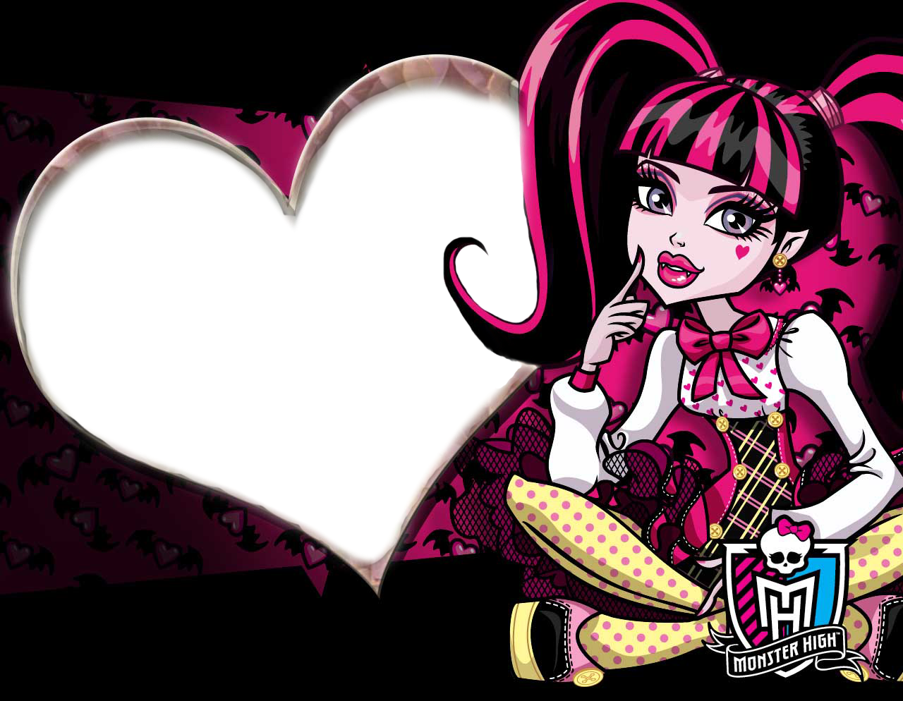 Monster High Frame Wallpaper Gallery - Monster High Photo Cards (1280x994), Png Download