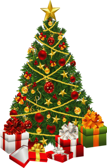 Christmas Tree Clipart Transparent Background - Animated Moving Christmas Tree (350x547), Png Download