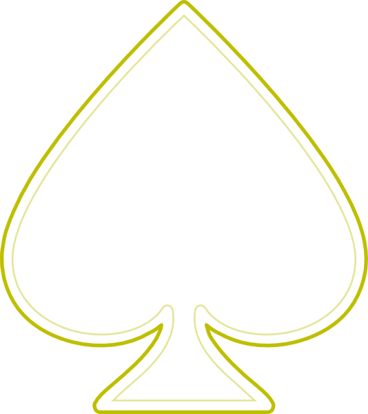 Download Gold Spade Png Ace Of Spades Outline PNG Image with No