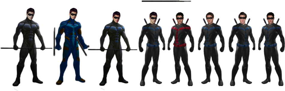 Nightwing Suit Concept [cw Arrow] By Dctvu On Deviantart - Figurine (1024x341), Png Download