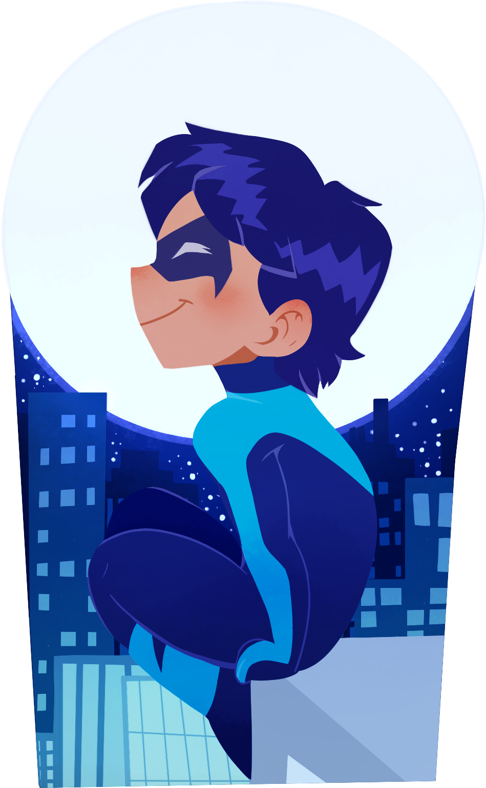 “i Can't Believe I've Never Posted Any Nightwing Art - Blüdhaven (1071x1633), Png Download