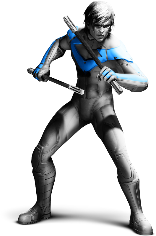 Check Out Arkham City's Nightwing - Batman Robin Arkham City (640x819), Png Download