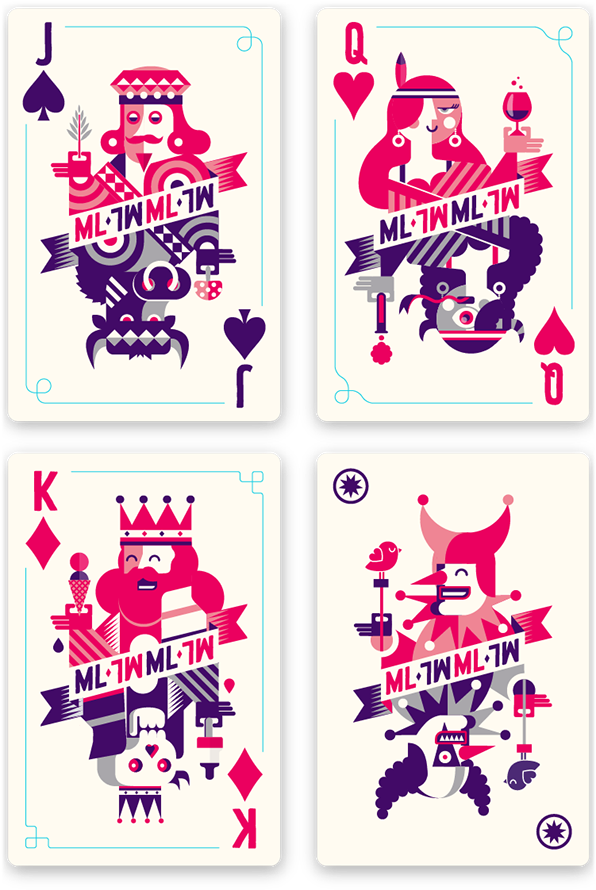Mysteryland Playing Cards On Behance - Diseños De Cartas Naipes (600x922), Png Download