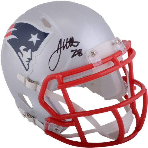 James White Autographed New England Patriots Mini Helmet - James White New England Patriots Autographed Riddell (500x500), Png Download