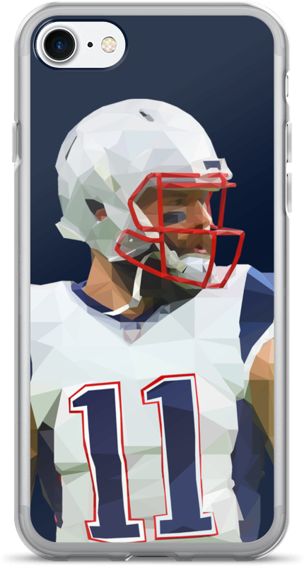Back - Julian Edelman Phone Case Iphone 6 (1000x1000), Png Download