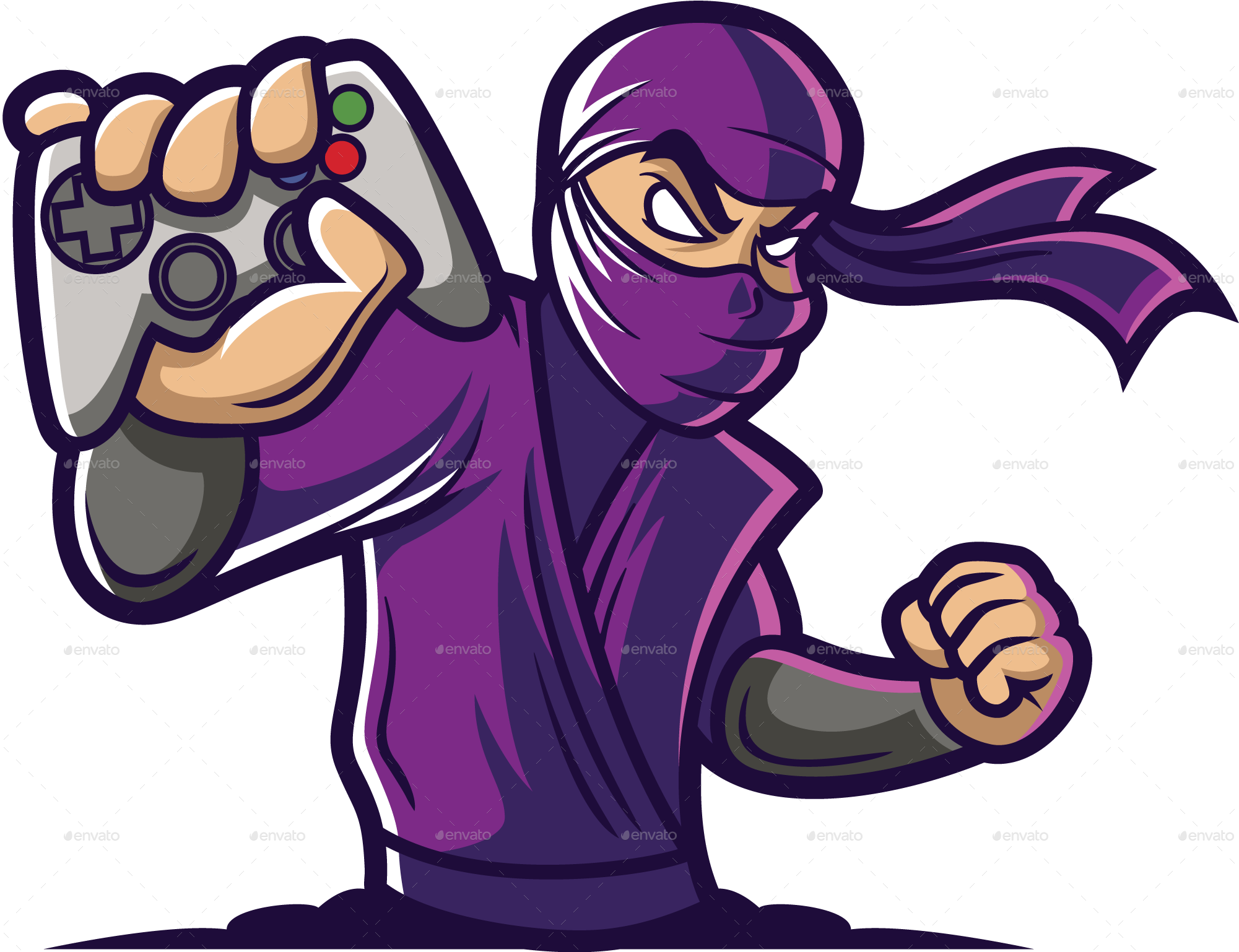 Png/gaming Ninja Logo Color 01 - Ninja Logo Gaming (2001x1538), Png Download