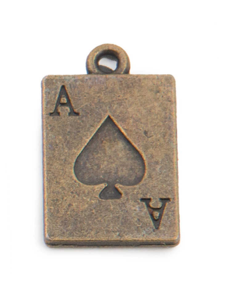 Brass Ace Of Spades Charm - Locket (1024x1024), Png Download