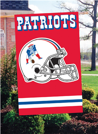 New England Patriots Throwback Applique Banner Flag - Atlanta Hawks Nba Applique Banner Flag (44x28) (434x434), Png Download