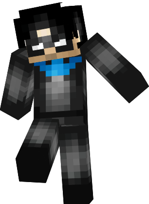Fsshyywpng - Minecraft Skin Nightwing Young Justice (306x419), Png Download