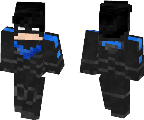 Install Nightwing - Spiderman Ps4 Minecraft Skin (584x497), Png Download